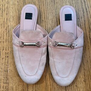 White House Black Market Blush Pink Mules size 9